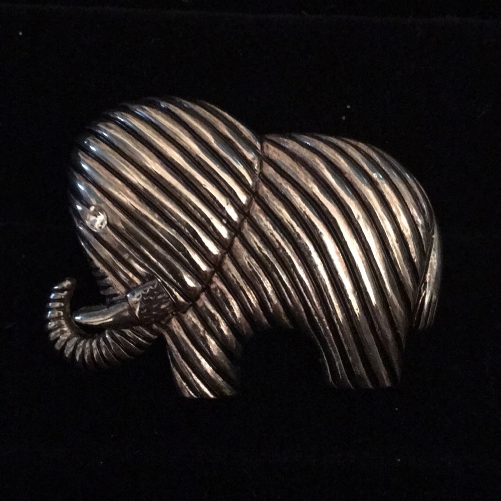 Silver Elephant Brooche